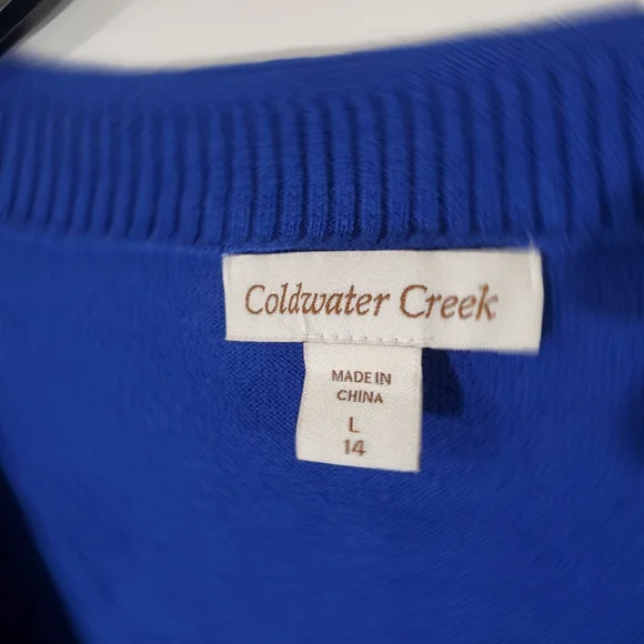 Coldwater Creek Woman's Blue Cardigan - Picture 3 of 9